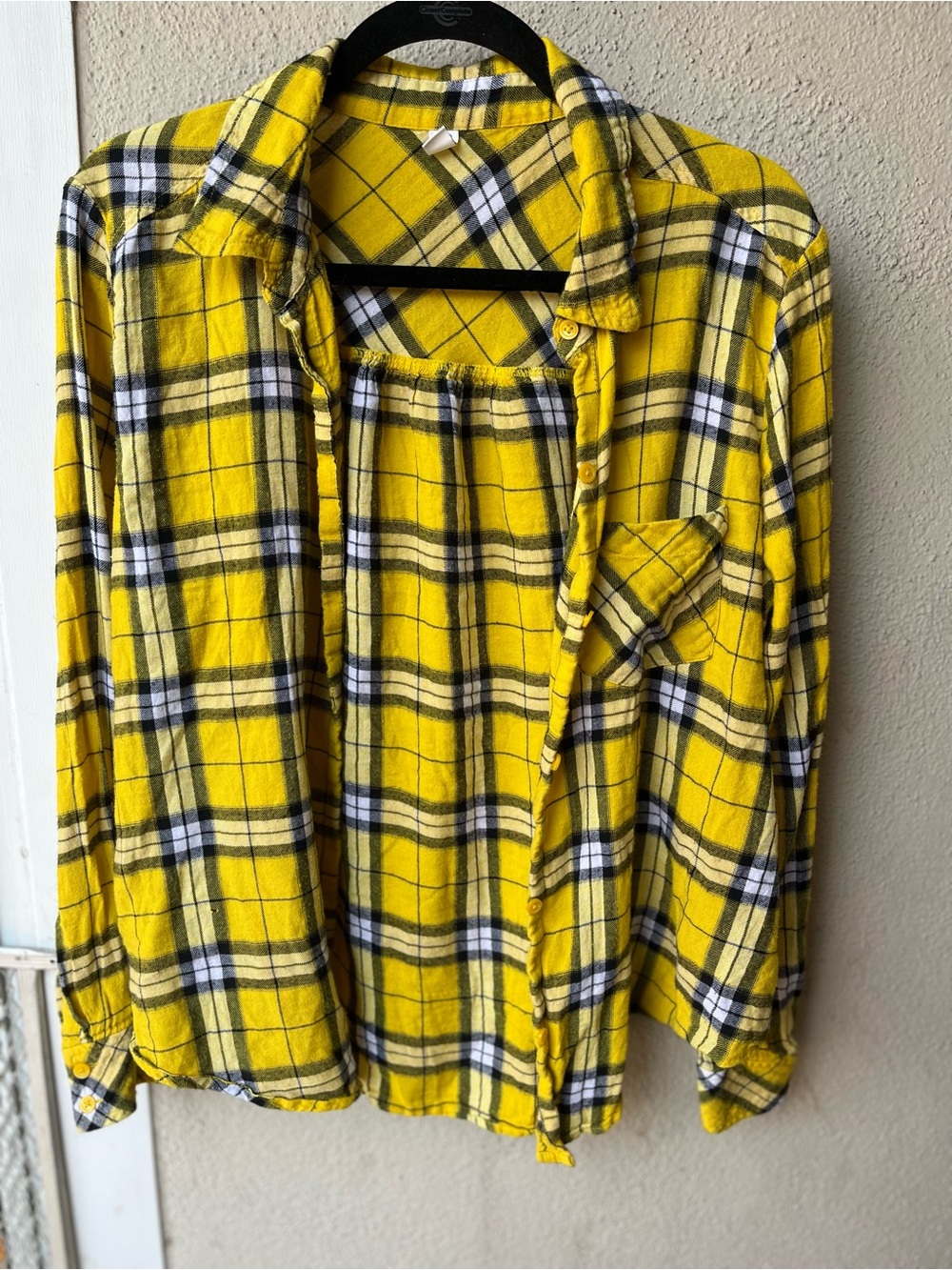 bp Yellow Plaid Button-Up Shirt